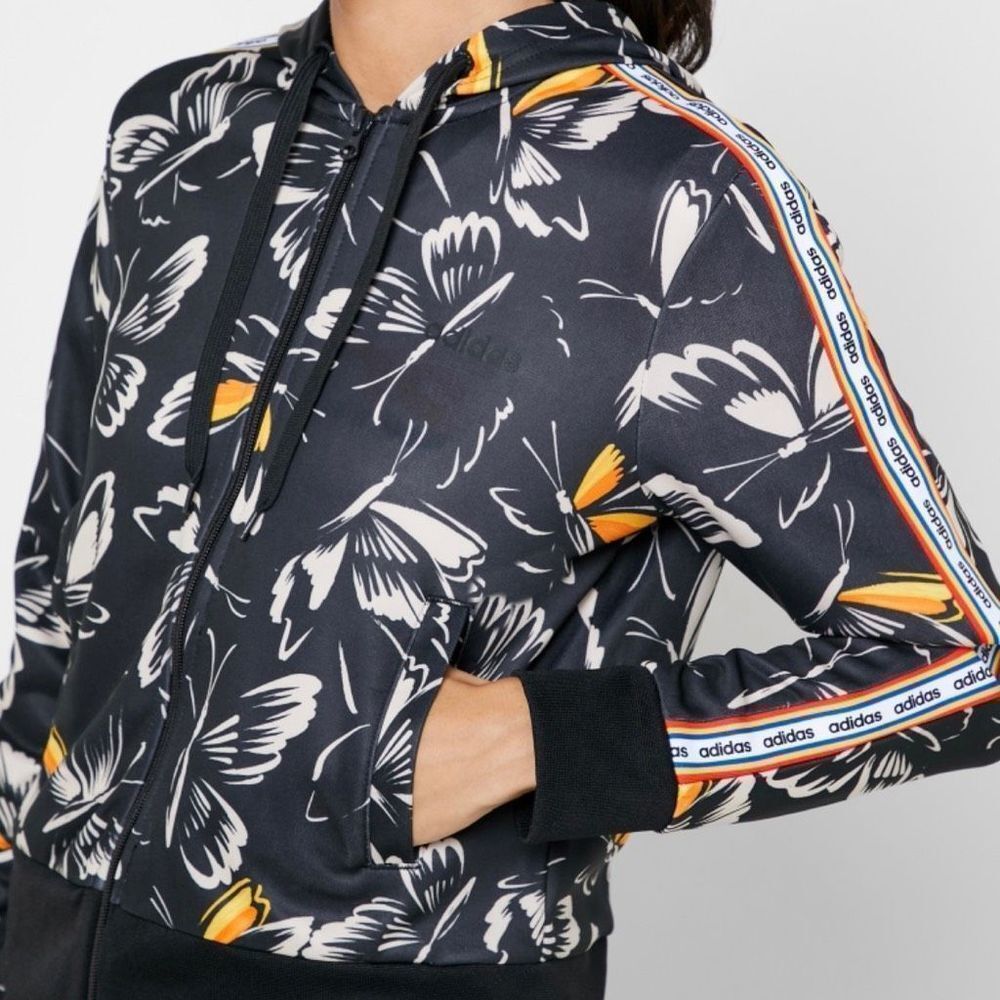 FARM RIO x ADIDAS | Butterfly Track Jacket Sweatshirt Hoodie | Size Small